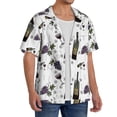 thumbnail image 4 of Disketp Men's Hawaiian Wine Bottles And Grapes Print Shirts Button Down Holiday Beach Shirts-Large, 4 of 7