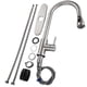 thumbnail image 1 of Yuarrent Fregadero de cocina, grifos de baño, grifo de lavabo de agua telescópico extraíble de acero inoxidable, mezclador frío y caliente, caño Juegos de accesorios de baño Yuarrent LF0185-00B, 1 of 1