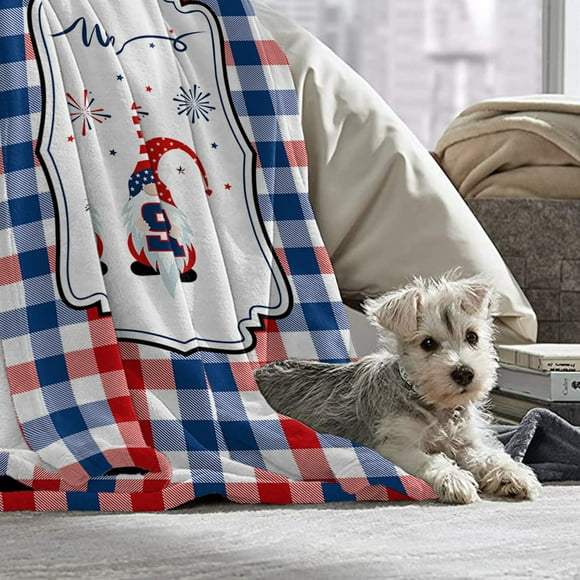 Giyblacko BlanketThickened Blanket Office Nap Blanket Printed Warm Blanket American Star Spangled Flag Flannel Air Conditioning Sleeping Blanket