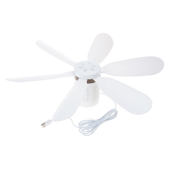15.7inch Mini Ceiling Fan Travel Tent Fan USB 5V1A 5W Quiet Operation Tent Fan