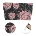 thumbnail image 4 of Unique Bargains 1 Pc Convenient Flower Makeup Bag Polyester Black Pink Medium, 4 of 5