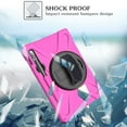 thumbnail image 7 of Dteck Rugged Case For Samsung Galaxy Tab S7 Plus 12.4-inch SM-T970 T975 T976, Heavy Duty Three Layer Rugged Hybrid Shockproof Case with 360 Rotating Stand / Hand Strap, Rose, 7 of 7