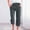 Dark Gray, variant on Women’s button decorated capri pants with drawstring waist, modern creative design for all-purpose casual everyday looks White S