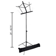 thumbnail image 2 of West Music Lightweight Wire Music Stand with Durable Bag - Adjustable & Foldable, Black Finish, 2 of 7