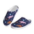 thumbnail image 2 of Lsque Dinosaur Pattern Womens Comfort Cotton on Scuff With Memory Foam and Anti-skid Sole Slipper-39/40, 2 of 7