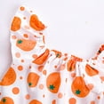 thumbnail image 5 of Rhuody Baby Girl Clothes 6-12 Months Round Neck Bodysuit Flower Fruit Print Sleeveless Romper Leisure Spring Summer Casual Daily Wears Orange, 5 of 7
