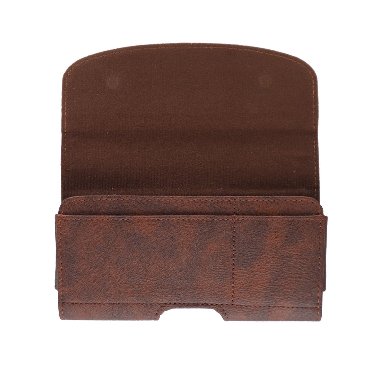 Cute EVO 7.2" Horizontal Nylon Pouch with Card Holder - Brown