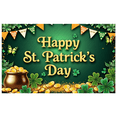 thumbnail image 4 of LUUFILx St Patricks Day Banner Happy Decoration Backdrop Party Supplies Clover Background Lucky Props Event Celebration Festive Decor Green Shamrock, 4 of 9