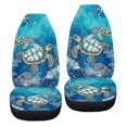 thumbnail image 6 of FUIALDOLG Elastic Vehicle Seat Covers for SUV, Non-Slip Stretch Front Seat Cover Polyester 2 Pack, Sea Turtle Print, 6 of 10