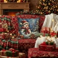 thumbnail image 5 of ToyKingdee Christmas Decorations Winter Snowman Pillow Cover for Sofa Bed Couch, Xmas Tree Pattern Throw Pillow Case for Living Room, Cotton Linen Cushion Cover, 5 of 6