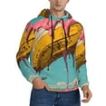 thumbnail image 2 of Uemuo Melting Banana Fantasy Pattern Men's Hoodie - Casual Pullover Hoodie with Kangaroo Pocket, Stylish Hooded Sweatshirt for Everyday Wear-X-Large, 2 of 7