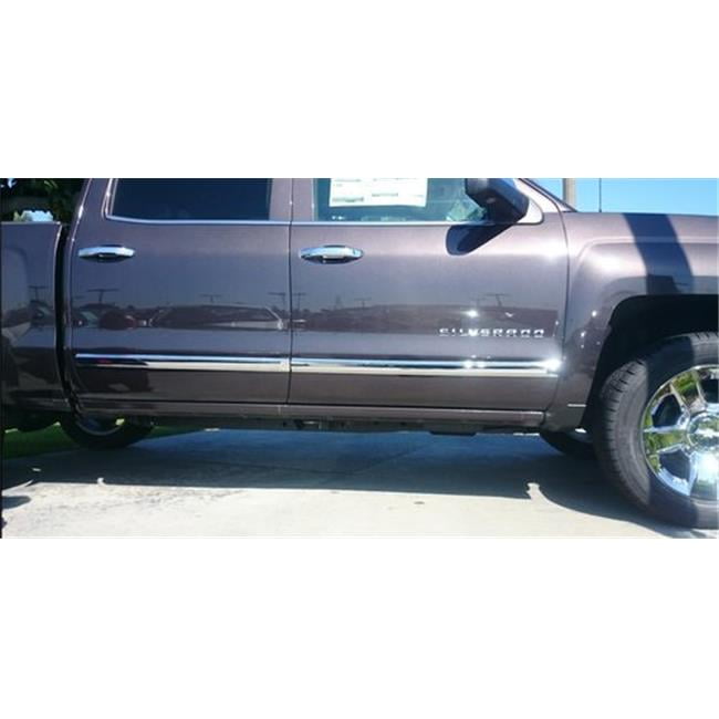 Replacement Chrome Body Side Moldings for 20072013 Chevy Silverado