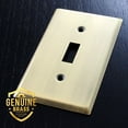 thumbnail image 5 of Rio Salto BRASS Metal Antique Gold Toggle Light Switch Cover Wall Plate STANDARD SIZE Single Toggle Switch Wallplate Wall Switch Plate Covers Hardware Included Matte Gold 1-Gang, 2-Pack, 5 of 9