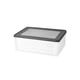 thumbnail image 2 of Contenedor de alimentos de doble capa con drenaje | Caja hermética apilable de 5 l para frutas y verduras | Organizador de cocina de plástico transparente | Paquete de 1, 2 of 6