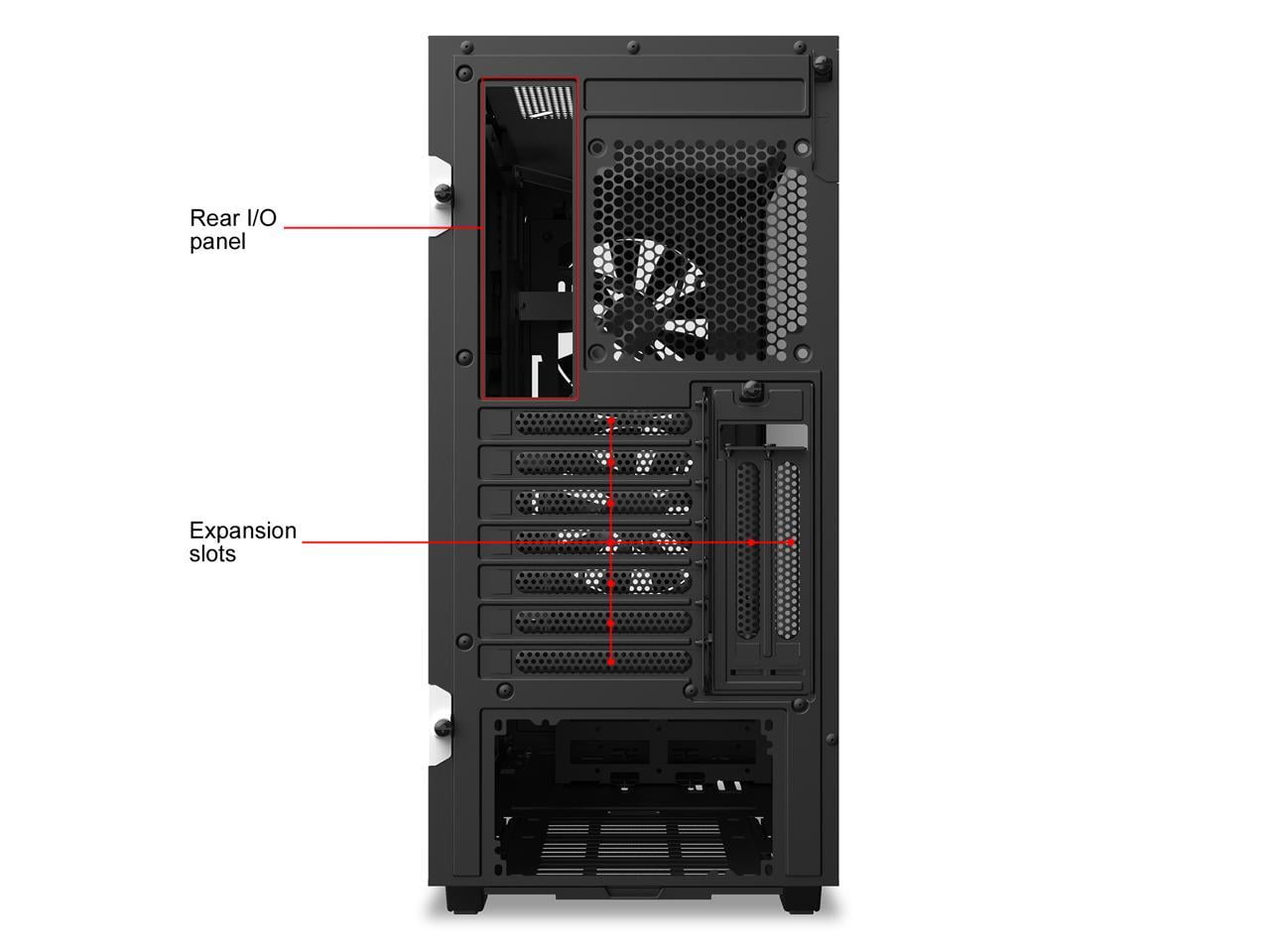 NZXT ATX Mid-Tower H510 Elite Case with RGB Fans, Matte White