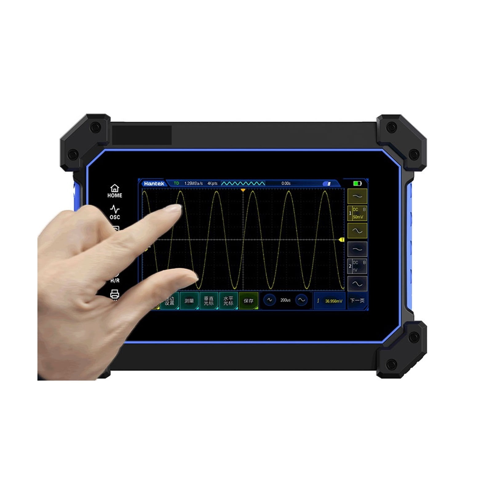 Touch Screen Digital Oscilloscope 2CH/4CH 110/250MHz USB Osciloscopio + Signal Source +Multimeter ,Professional Designed