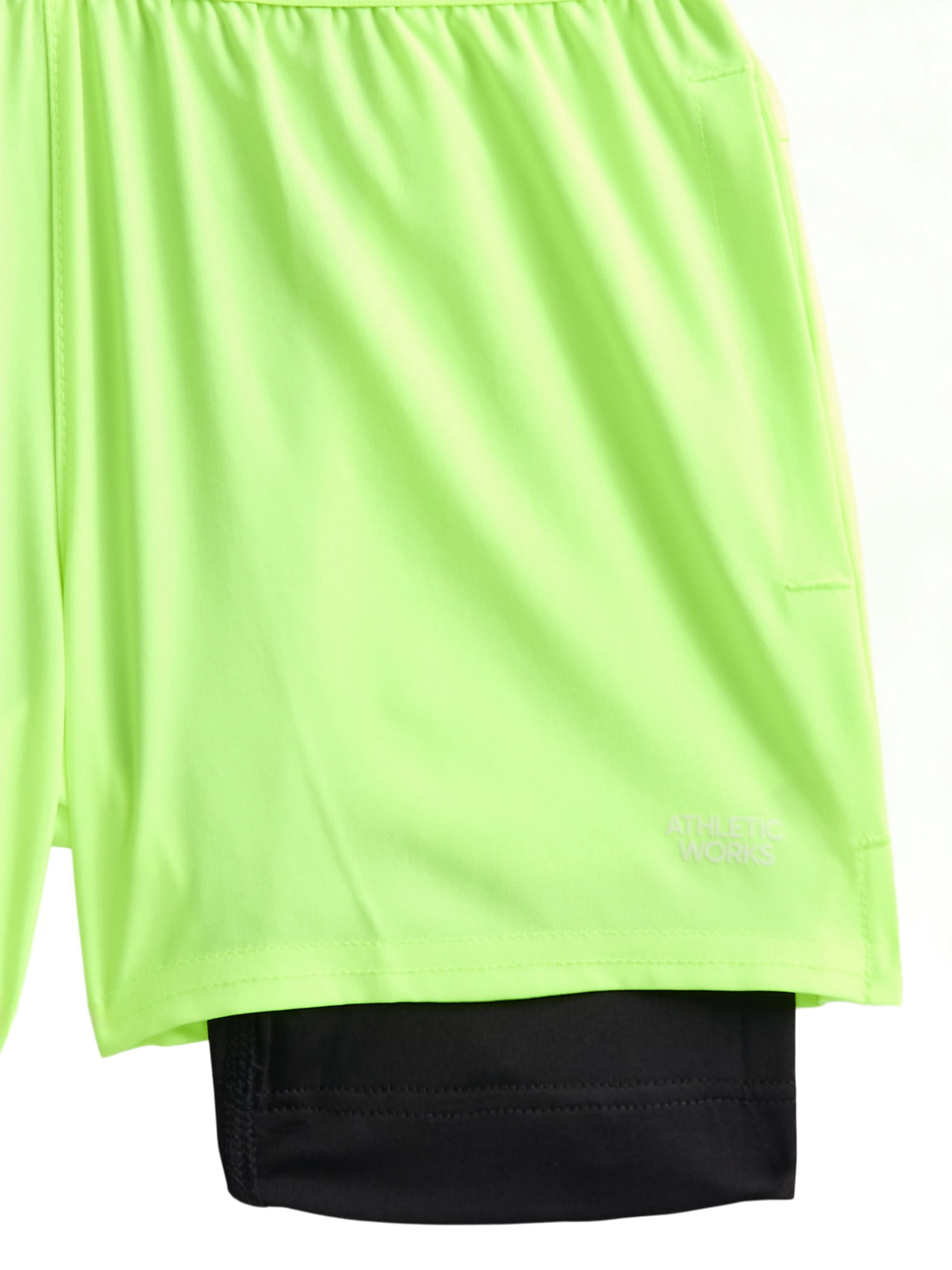 Athletic Works Boys 2-in-1 Training Shorts with Compression Liner, Sizes 4-18