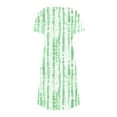 thumbnail image 5 of GaThRRgYP Tropical Print Round Neck Dress-Island Escape Vibes,Women's Fashion Summer Print Short-sleeved V-neck Casual Dress Mint Green XL, 5 of 8