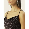 thumbnail image 5 of DressBerry Women's Printed Velvet Sleeveless Cropped Top High Waist Cowl Neck Casual Summer Wear Western Style Body Fit Short Top, 5 of 8