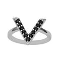 thumbnail image 3 of Stackable Round Black Spinel Gemstone 925 Sterling Silver Women Valentines Day Gifts Ring US-7.5, 3 of 3