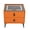 Orange, variant on Orange Smart Nightstands with Fingerprint Lock Drawer, Wireless Charging Station, USB Port, Nightstand with 3 Color LED Lights and Speaker, Modern Wooden End Side Table 2 Drawers