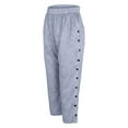 thumbnail image 4 of Jxximdong Cargo Pants for Women, Ladies Fashion Striped Printed Side Button Elastic Waist Ninth Pants, Blue Womens Casual Trousers, 4 of 7