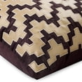 thumbnail image 2 of Throw Pillow Covers, Brown Decorative Pillow Covers Couch 16x16 inch (40x40 cm), Faux Leather Throw Pillow Covers, Geometric, Trellis, Lattice, Leather Applique - Life in Progress, 2 of 5