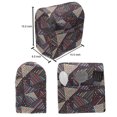 thumbnail image 4 of Abstract Stand Mixer Cover, Modern Geometric Triangles Stripes Dots Repetitive Illustration, Kitchen Appliance Organizer Bag Cover with Pockets, 5 Quarts, Brown and Multicolor, by Ambesonne, 4 of 4