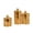 golden, variant on kowaku 3 Pieces Food Storage Jars with Lid Candy Jar Household Airtight Tea Canister for Nuts Pasta Candies Coffee Beans Dining Room white trim