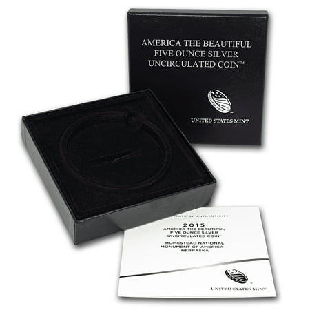 OGP Box & COA - 2015 U.S. Mint 5 oz Silver ATB (Homestead)