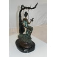 thumbnail image 6 of Girl on a swing Bronze Statue -  Size: 15"L x 8"W x 21"H., 6 of 14