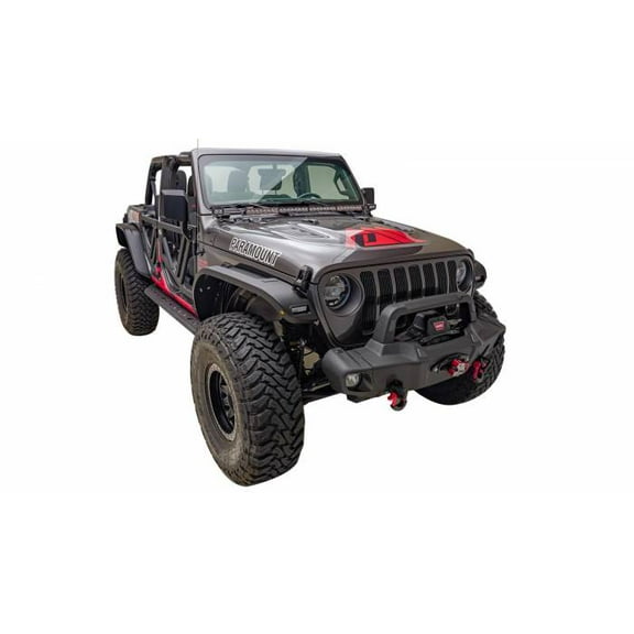 Paramount Automotive 81 21106 Hydro Fender Flares Fits 18 22 Wrangler (Jl) Fits select: 2018-2019,2021 JEEP WRANGLER UNLIMITED