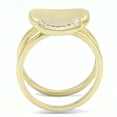 thumbnail image 3 of Gold Womens Ring Anillo Para Mujer Stainless Steel Ring with AAA Grade CZ in Clear, 3 of 4