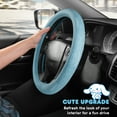 thumbnail image 6 of Cinnamoroll Steering Wheel Cover, Official Sanrio Car Steering Wheel Cover with Universal Size 14.5 - 15.5, Cute Blue Cinnamoroll Car Accessories for Women, (Cinnamoroll Blue Monogram), 6 of 9