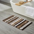 thumbnail image 4 of Better Trends 4 Piece Bathroom Rug Set 100% Polyester Soft Water Absorbent Non Slip Bath Mat Machine Washable Rug Griffie Collection - Brown, 4 of 9