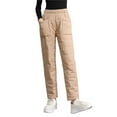thumbnail image 3 of Women's Plus Size Straight Leg Thermal Pants for Winter Warm Lightweight Loose Fit Trousers for Cold Weather, 3 of 5