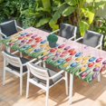 thumbnail image 2 of Easter Tulip Table Cloths for 8 Foot Rectangle Tables, Colorful Flower Spring Butterfly Plant Pink Patio Waterproof Elastic Fitted Tablecloths, Washable Rectangular Table Cover for Camping, 2 of 8
