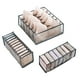 thumbnail image 1 of Organizador de ropa interior, juego de 3 organizadores de ropa interior plegables con divisor de cajón, organizador de almacenamiento gris, 1 of 7