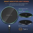 thumbnail image 4 of Wireless Charger Compatible with iPhone 16 15 14 13 12 11 Pro Max/Mini/Plus/XR/X/8, 15W Max Fast Wireless Charging Pad Mat for Samsung Galaxy S23/S22/S21/S20/S10, Galaxy Buds, 4 of 6