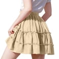 thumbnail image 6 of ZToonmas Girls Tiered Ruffle Mini Skirt Elastic Waist Drawstring A-Line Skirt Casual Summer Skirt for Kids and Teens 4-15 Years, 6 of 7