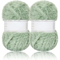 2 Skeins/6Skeins Super Soft Fur Yarn Chunky Fluffy Faux Fur Yarn Eyelash Yarn for Crochet Knit-Total Length 2×32m(2×35yds,50g×2) or 6×32m(6×35yds,50g×6)