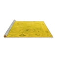 thumbnail image 2 of Ahgly Company Machine Washable Indoor Square Oriental Yellow Traditional Area Rugs, 4' Square, 2 of 4