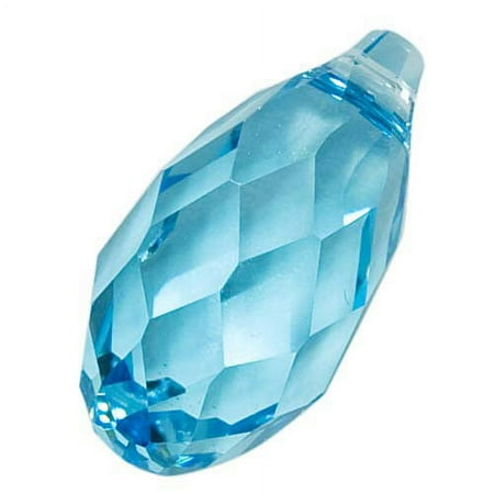 Crystal, #6010 Briolette Pendants 11x5.5mm, 2 Pieces, Aquamarine