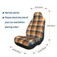 thumbnail image 5 of Sikiie Warm Orange Plaid Car Seat Covers 2PCs Front Car Seat Covers Universal fit for Most Cars SUVs and Trucks-2 PCS, 5 of 9