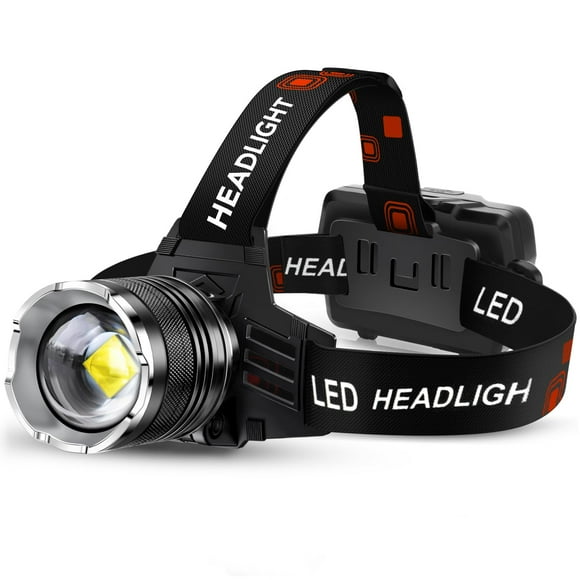 Linterna frontal LED AKNEAR recargable 2980 lúmenes, resistente al agua 95 h