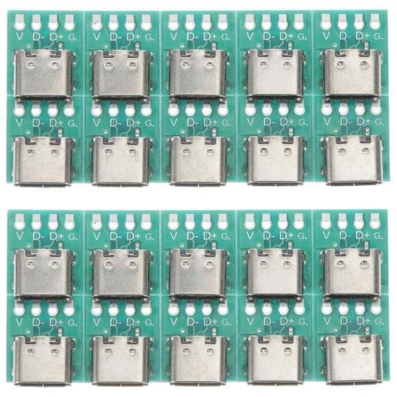 20pcs USB C Conector Boardd DIY 3.1 Conectores USB USB C Femenino Conector
