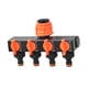 thumbnail image 2 of Conector de manguera de jardín, grifo de jardín de 4 vías, multicanal, distribuidor de agua de 4 vías, divisor de manguera de 4 vías para Baño de masc, 2 of 8