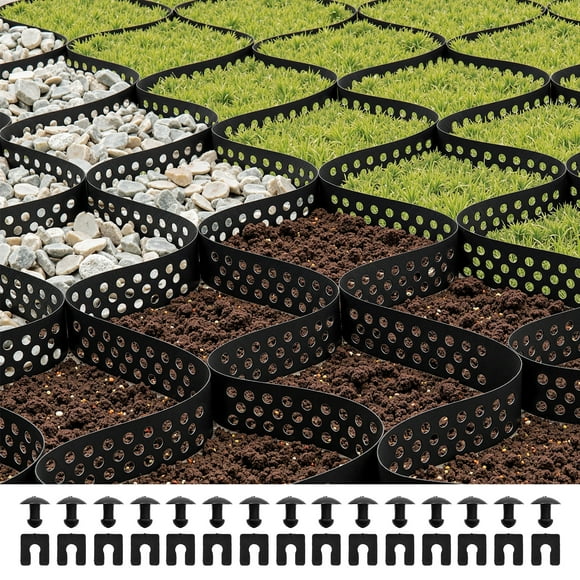VEVOR Ground Grid 2-Inch Depth Geocell Grid 32.81x9.84 FT / 10000x3000 mm for Gravel