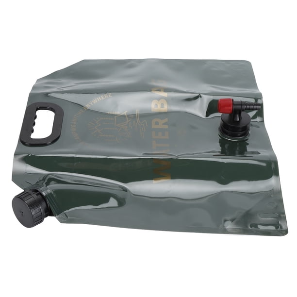 Bolsa De Contenedor De Agua, Bolsa De Almacenamiento De Agua Al Aire Plegable De 9 Litros Con Grifo Ajustable Sin Pasos Para Viajar En Automóvil Para Acampar