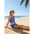 thumbnail image 3 of Girls Swimsuit Two Piece Set Tankini Crop Top Swim Shorts Bathing Suit Sizes 6-7Y, 3 of 5